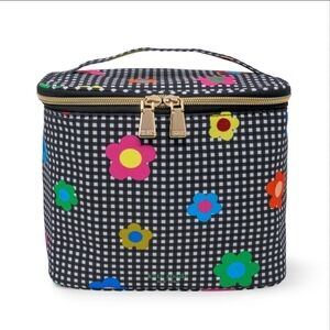Kate Spade Newyork Black and Multicolor Lunch Tote Gingham Garden